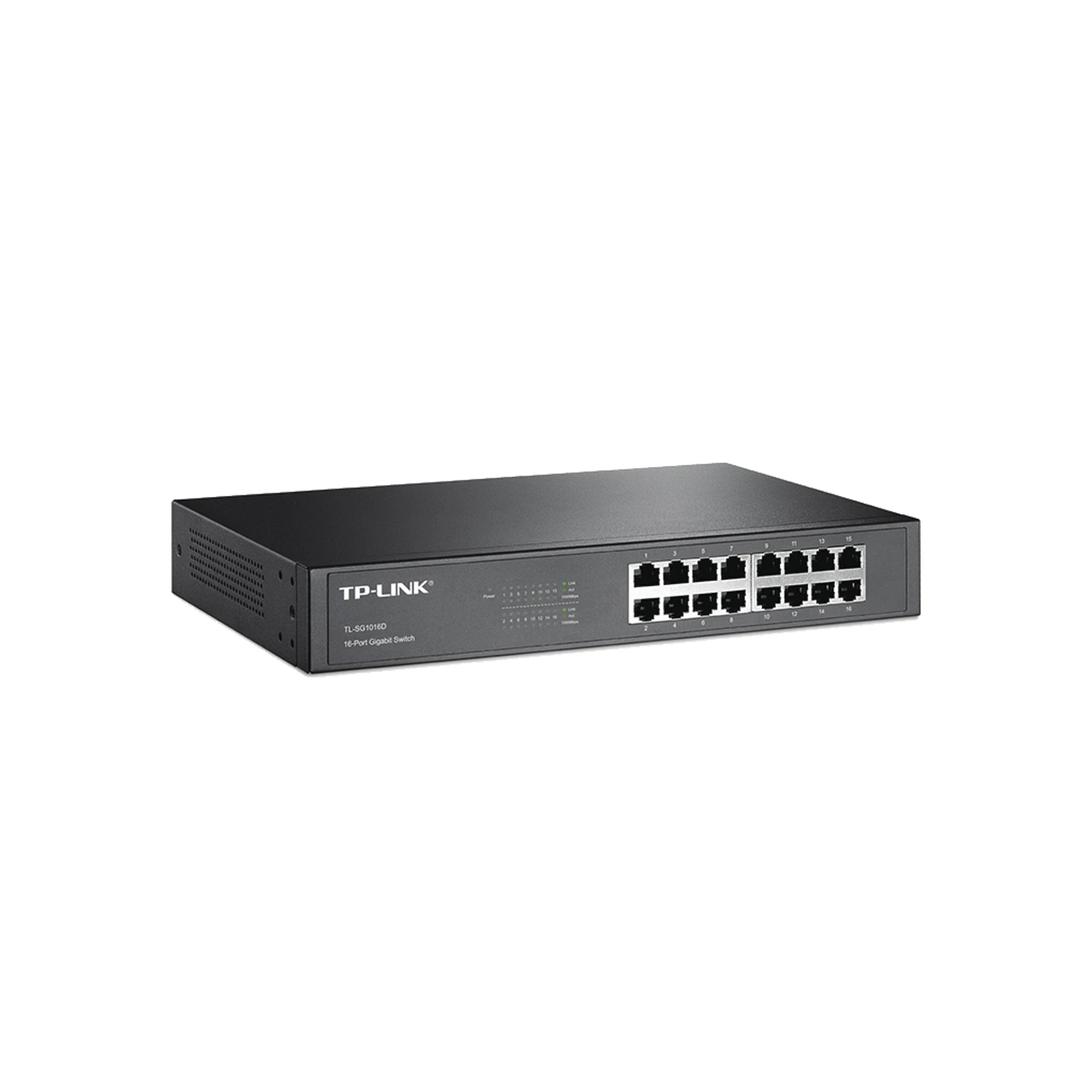 SWITCH GIGABIT NO ADMINISTRABLE DE 16 PUERTOS 10/100/1000 MBPS PARA ESCRITORIO/RACK-Switches-TP-LINK-Bsai Seguridad & Controles