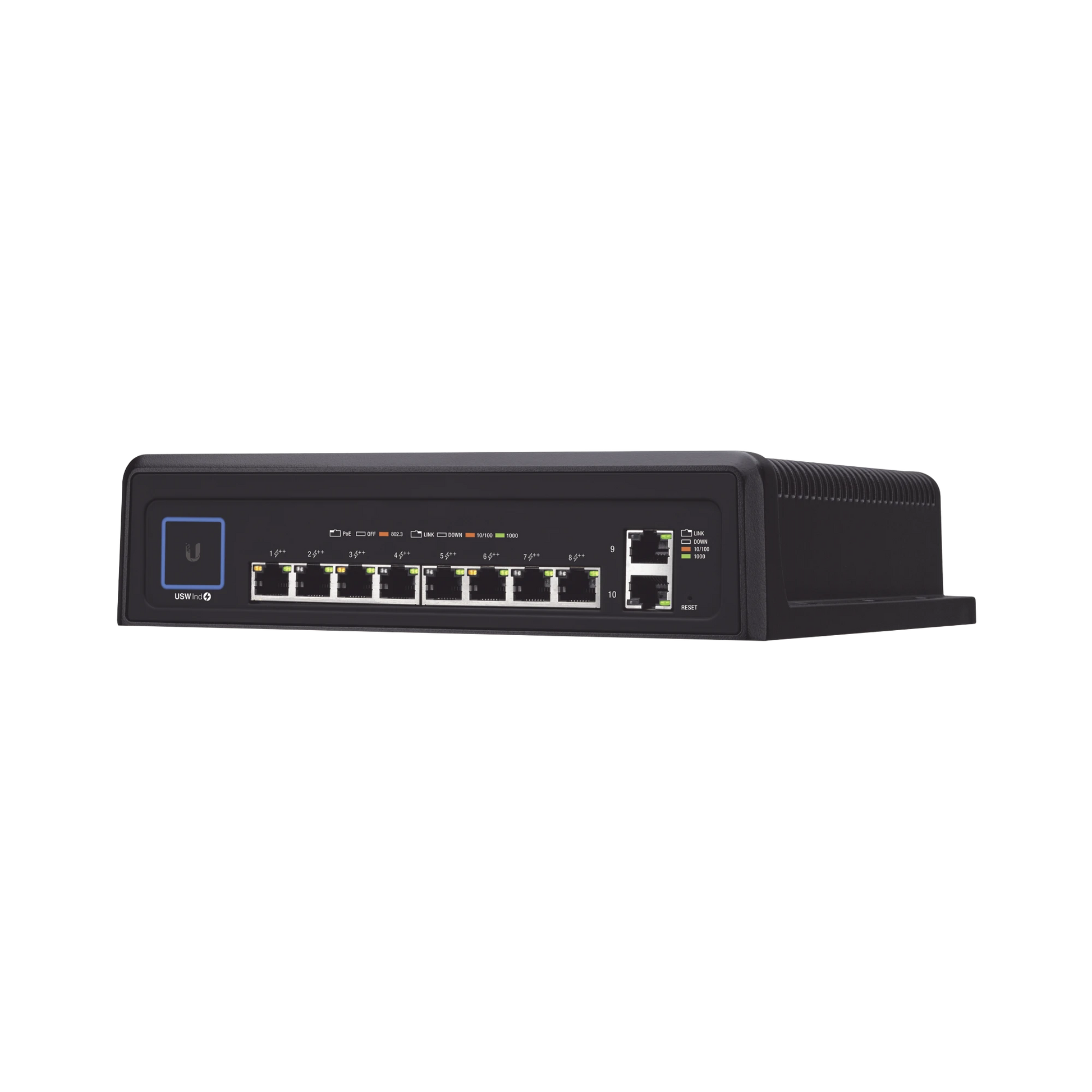 SWITCH INDUSTRIAL UNIFI POE DE 10 PUERTOS GIGABIT (8 X 802.3BT Y 2 X ETHERNET) PARA TEMPERATURAS EXTREMAS-Switches PoE-UBIQUITI-Bsai Seguridad & Controles