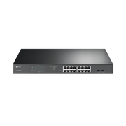 SWITCH JETSTREAM DE 16 PUERTOS 10/100/1000MBPS Y POE AF/AT, 2 PUERTOS SFP HASTA 192W.-Switches PoE-TP-LINK-Bsai Seguridad & Controles