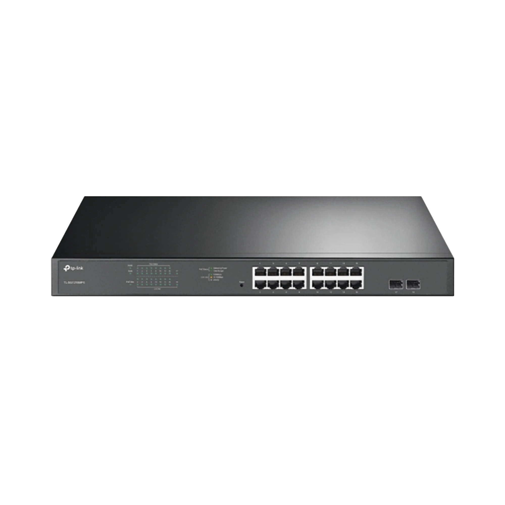 SWITCH JETSTREAM DE 16 PUERTOS 10/100/1000MBPS Y POE AF/AT, 2 PUERTOS SFP HASTA 192W.-Switches PoE-TP-LINK-Bsai Seguridad & Controles