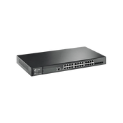 SWITCH JETSTREAM GIGABIT ADMINISTRABLE CAPA 2, 24 PUERTOS 10/100/1000 MBPS + 4 PUERTOS SFP-Switches-TP-LINK-Bsai Seguridad & Controles