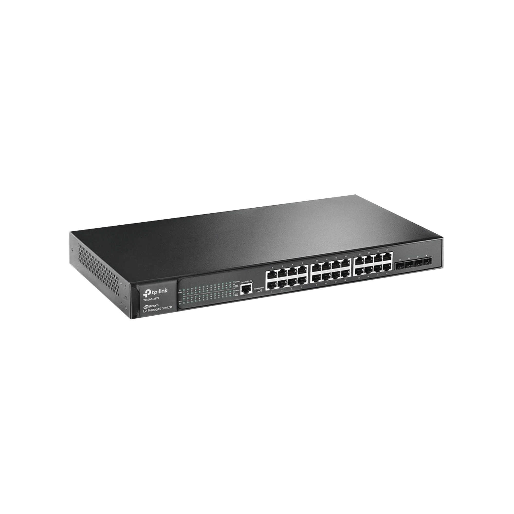 SWITCH JETSTREAM GIGABIT ADMINISTRABLE CAPA 2, 24 PUERTOS 10/100/1000 MBPS + 4 PUERTOS SFP-Switches-TP-LINK-Bsai Seguridad & Controles