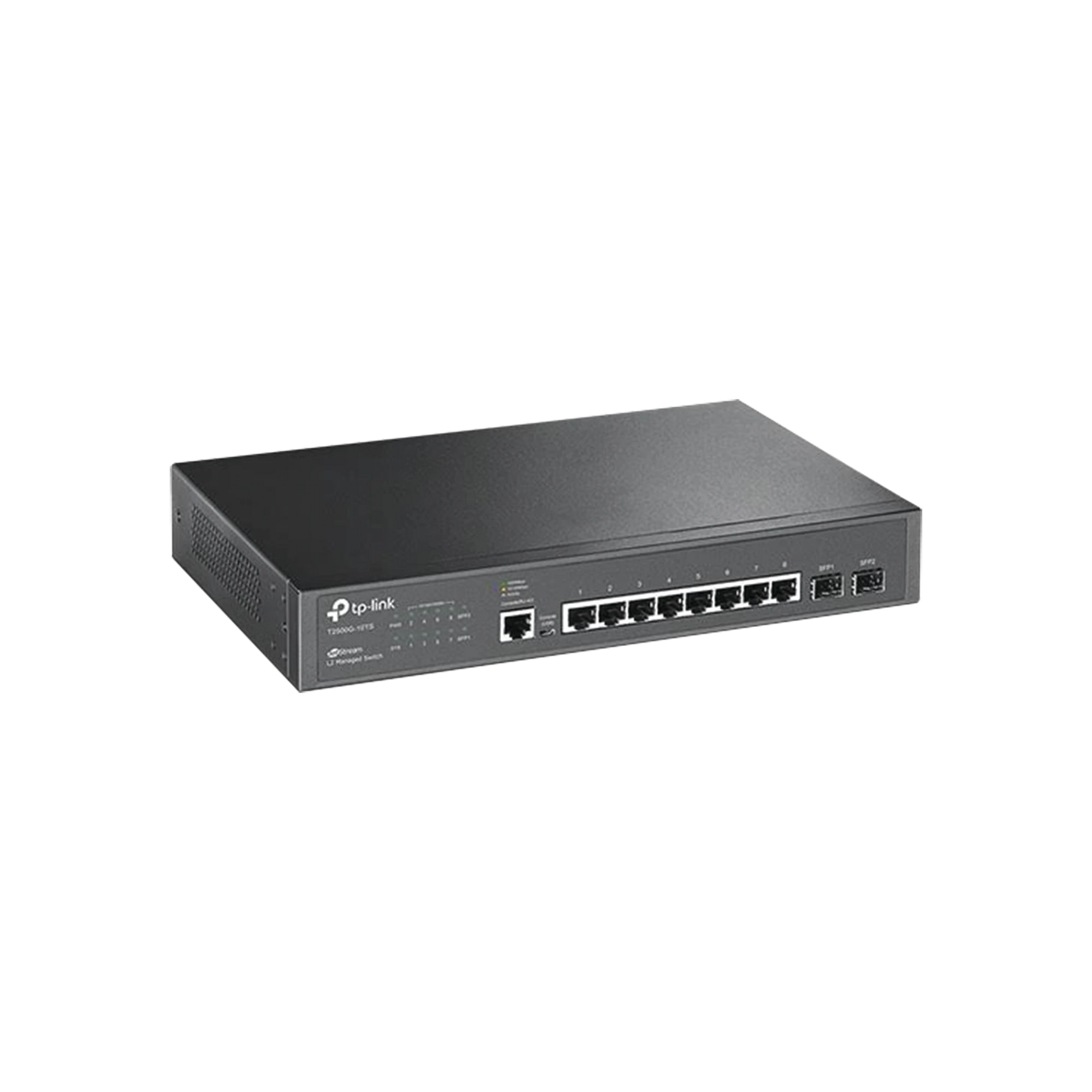 SWITCH JETSTREAM GIGABIT ADMINISTRABLE CAPA 2, 8 PUERTOS 10/100/1000 MBPS + 2 PUERTOS SFP-Switches-TP-LINK-Bsai Seguridad & Controles