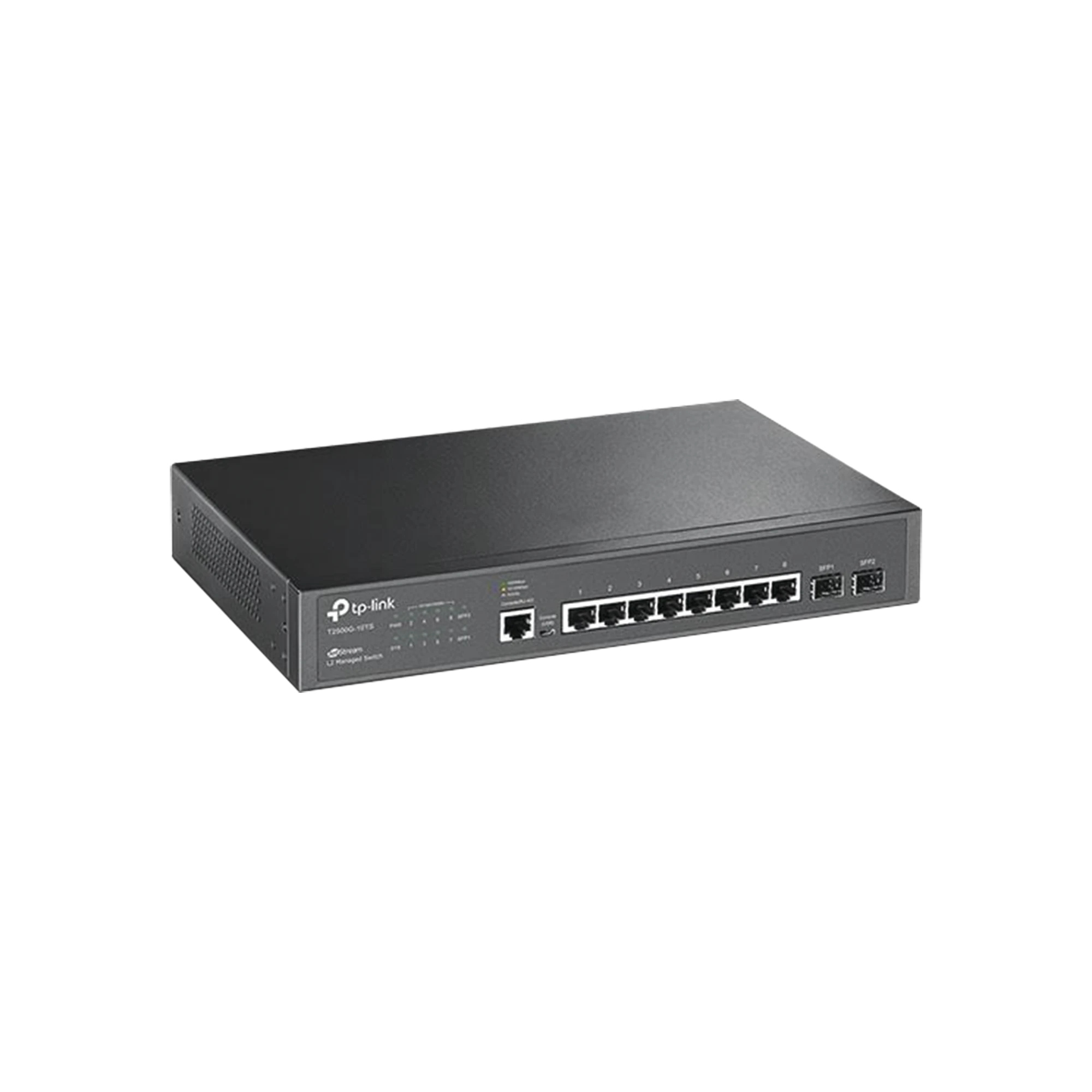 SWITCH JETSTREAM GIGABIT ADMINISTRABLE CAPA 2, 8 PUERTOS 10/100/1000 MBPS + 2 PUERTOS SFP-Switches-TP-LINK-Bsai Seguridad & Controles