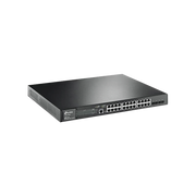 SWITCH JETSTREAM POE+ ADMINISTRABLE CAPA 2, 24 PUERTOS 10/100/1000 MBPS + 4 PUERTOS SFP 384 W-Switches PoE-TP-LINK-Bsai Seguridad & Controles