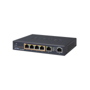 SWITCH NO ADMINISTRABLE 4 PUERTOS 10/100/1000T 802.3AT POE + 2 PUERTOS 10/100/1000T DE UPLINK PARA ESCRITORIO-Switches PoE-PLANET-Bsai Seguridad & Controles