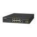 SWITCH NO ADMINISTRABLE 8 PUERTOS 10/100 C/ POE, 1 PUERTO UPLINK 10/100/1000 Y 1 SFP 100/1000 PARA ESCRITORIO-Switches PoE-PLANET-Bsai Seguridad & Controles