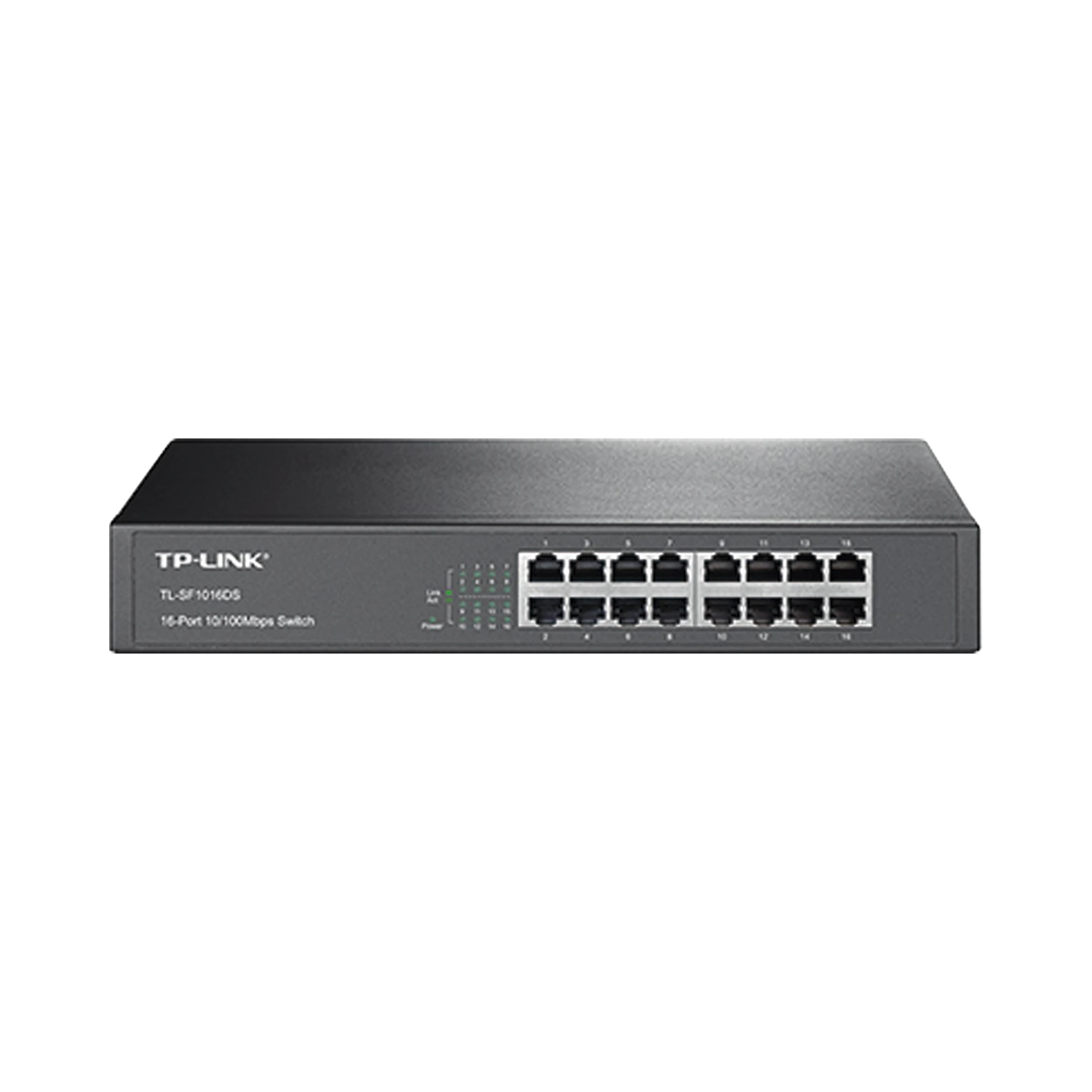 SWITCH NO ADMINISTRABLE DE 16 PUERTOS 10/100 MBPS DE ESCRITORIO Y PARA MONTAJE EN RACK-Switches-TP-LINK-Bsai Seguridad & Controles