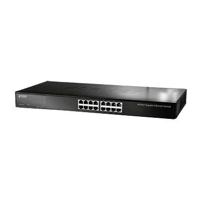 SWITCH NO ADMINISTRABLE GIGABIT DE 16 PUERTOS 10/100/1000MBPS-Switches-PLANET-Bsai Seguridad & Controles