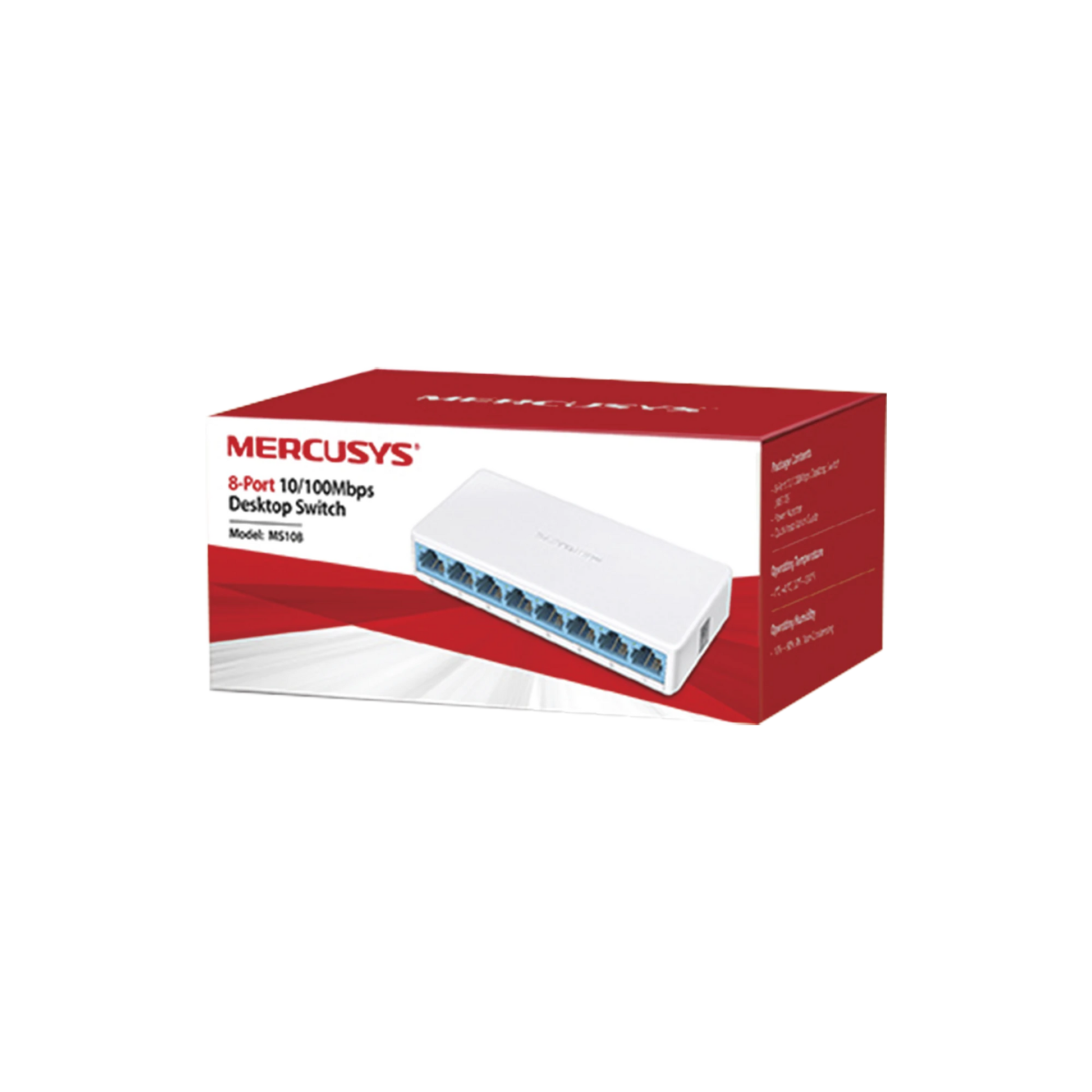 SWITCH NO ADMINISTRABLE PARA ESCRITORIO 8 PUERTOS 10/100 MBPS-Switches-MERCUSYS-Bsai Seguridad & Controles