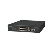 SWITCH NO ADMINISTRABLE, 8 PUERTOS POE 802.3AT 30 W, HASTA 250 M, 2 PUERTOS UPLINK-Switches PoE-PLANET-Bsai Seguridad & Controles