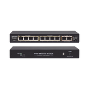SWITCH POE / 100 METROS POE / 8 PUERTOS 802.3AF/AT ( 132.5 W ) 10/100/1000MBPS + 2 PUERTOS UPLINK-Switches-EPCOM TITANIUM-Bsai Seguridad & Controles