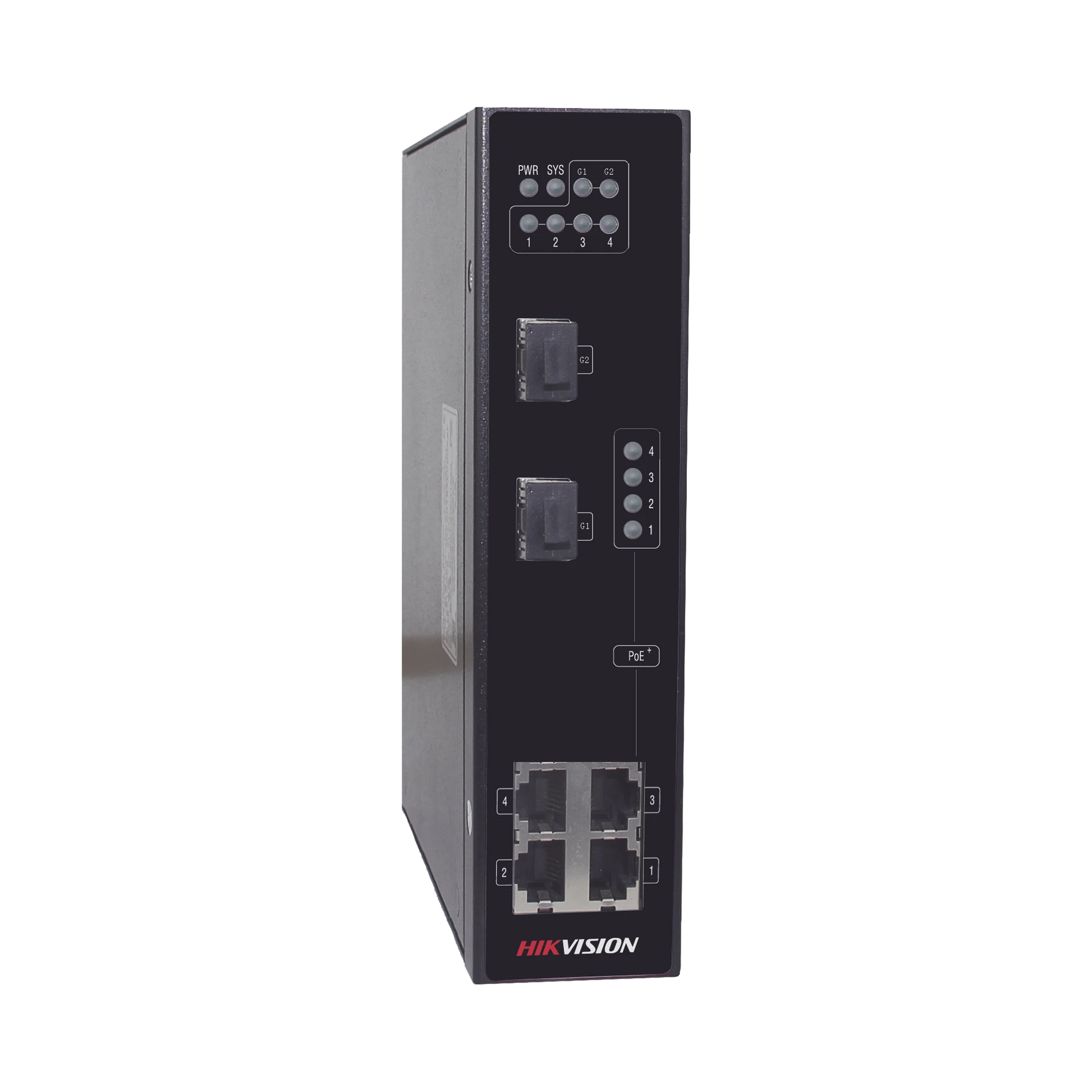 SWITCH POE 100M / 4 PUERTOS 10/100 MBPS + 2 PUERTOS 1000MBPS / 802.3AT/AF-Switches PoE-HIKVISION-Bsai Seguridad & Controles
