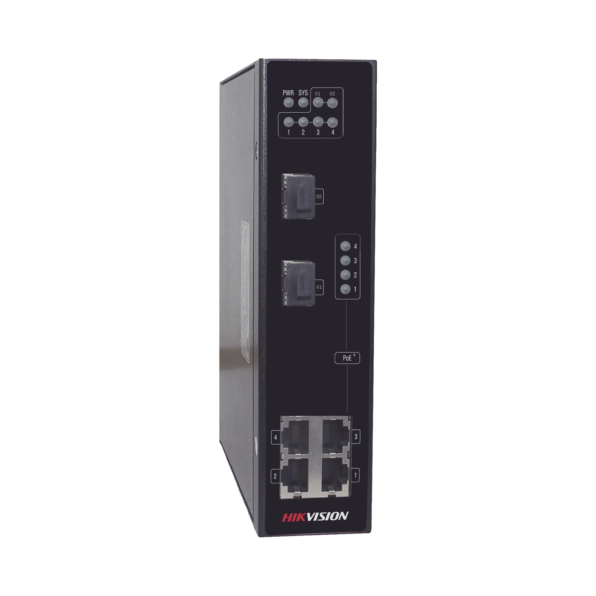 SWITCH POE 100M / 4 PUERTOS 10/100 MBPS + 2 PUERTOS 1000MBPS / 802.3AT/AF-Switches PoE-HIKVISION-Bsai Seguridad & Controles