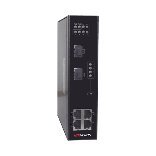 SWITCH POE 100M / 4 PUERTOS 10/100 MBPS + 2 PUERTOS 1000MBPS / 802.3AT/AF-Switches PoE-HIKVISION-Bsai Seguridad & Controles