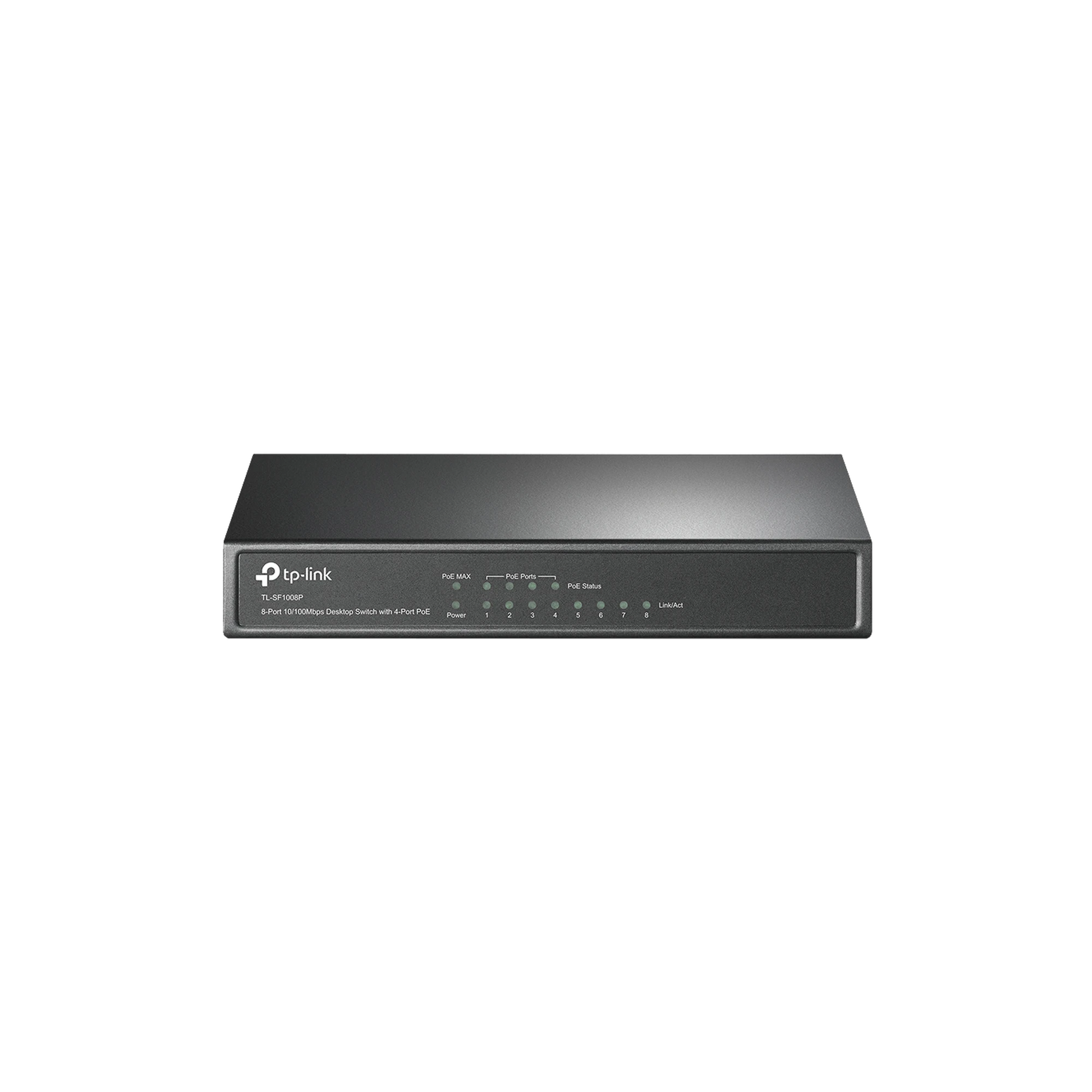 SWITCH POE NO ADMINISTRABLE DE ESCRITORIO 8 PUERTOS 10/100 MBPS, 4 PUERTOS POE, 57 W-Switches PoE-TP-LINK-Bsai Seguridad & Controles