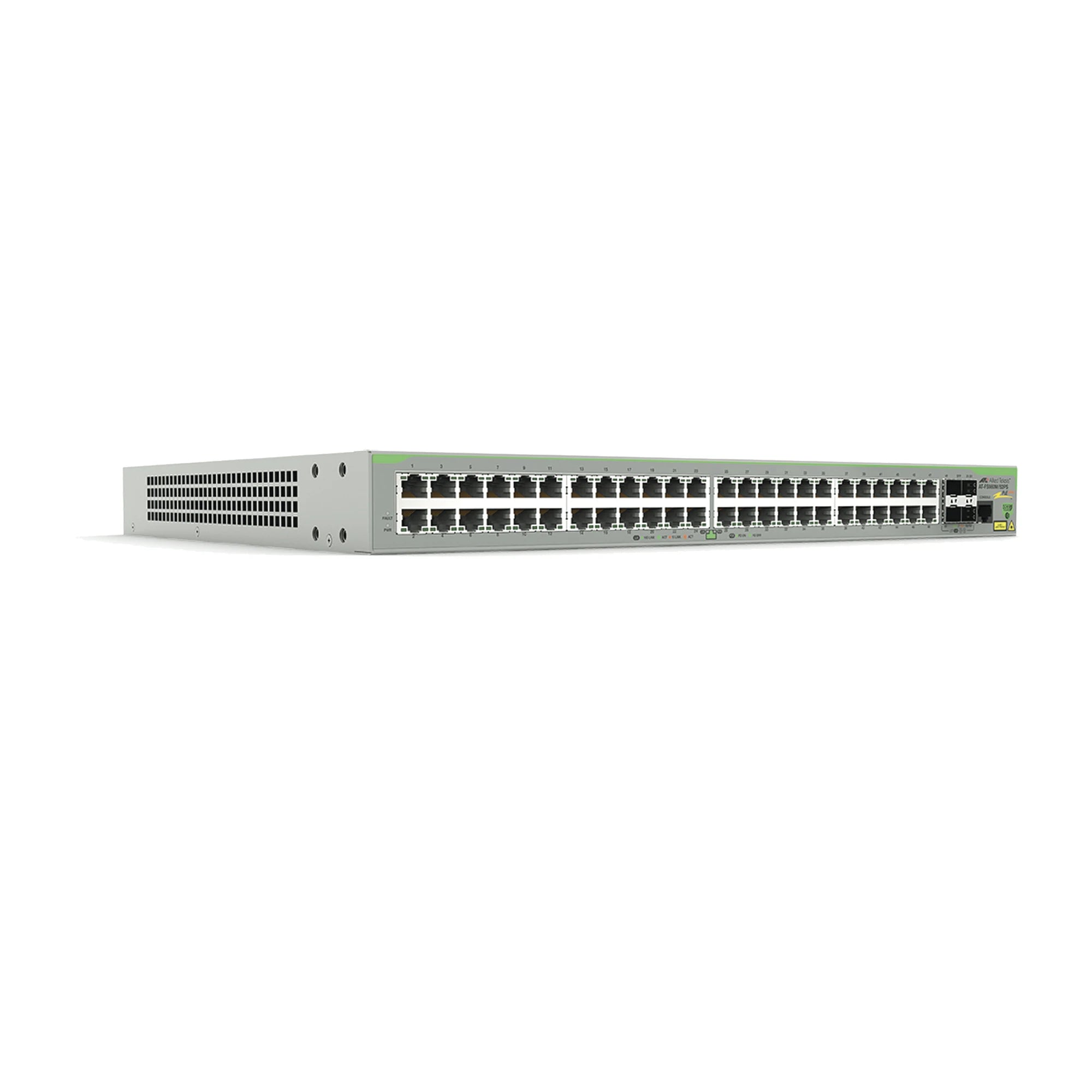 SWITCH POE+ ADMINISTRABLE CENTRECOM FS980M, CAPA 3 DE 48 PUERTOS 10/100MBPS + 4 SFP GIGABIT, 375W-Switches PoE-ALLIED TELESIS-Bsai Seguridad & Controles