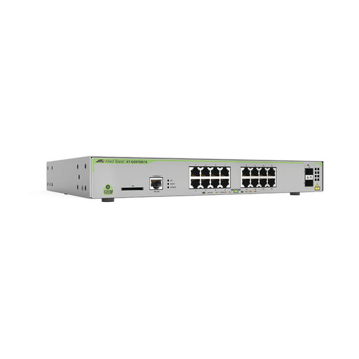 SWITCH POE+ ADMINISTRABLE CENTRECOM GS970M, CAPA 3 DE 16 PUERTOS 10/100/1000 MBPS + 2 SFP GIGABIT, 247 W-Switches PoE-ALLIED TELESIS-Bsai Seguridad & Controles