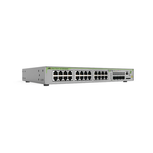 SWITCH POE+ ADMINISTRABLE CENTRECOM GS970M, CAPA 3 DE 24 PUERTOS 10/100/1000 MBPS + 4 SFP GIGABIT, 370 W-Switches PoE-ALLIED TELESIS-Bsai Seguridad & Controles