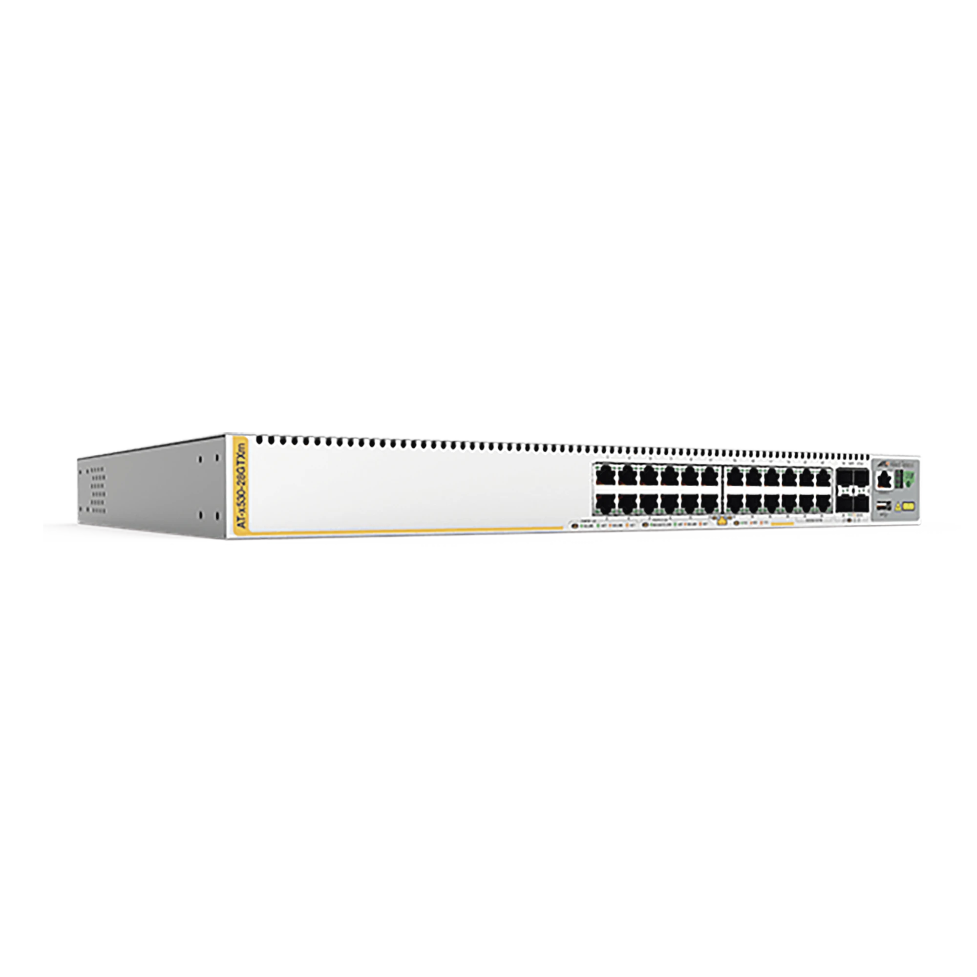 SWITCH STACKEABLE CAPA 3, 24 PUERTOS 10/100/1000 MBPS + 4 PUERTOS SFP+ 10 G, FUENTE REDUNDANTE-Switches-ALLIED TELESIS-Bsai Seguridad & Controles