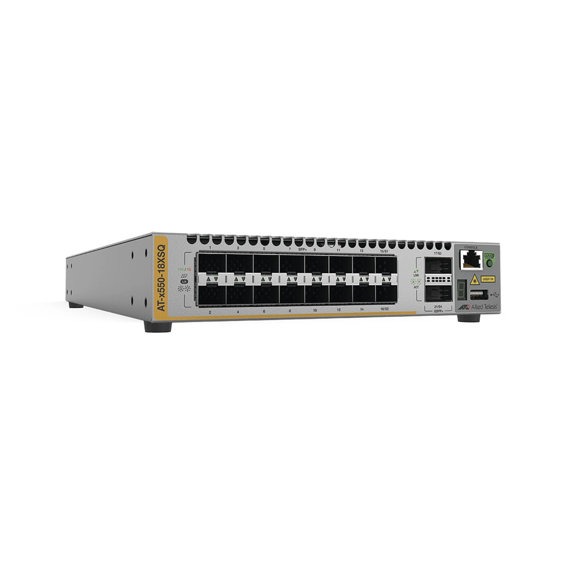 SWITCH STACKEABLE INTELIGENTE 10 GIGABIT CAPA 3, 16 PUERTOS 10 G SFP+ Y 2 PUERTOS 40 G QSFP-Switches-ALLIED TELESIS-Bsai Seguridad & Controles