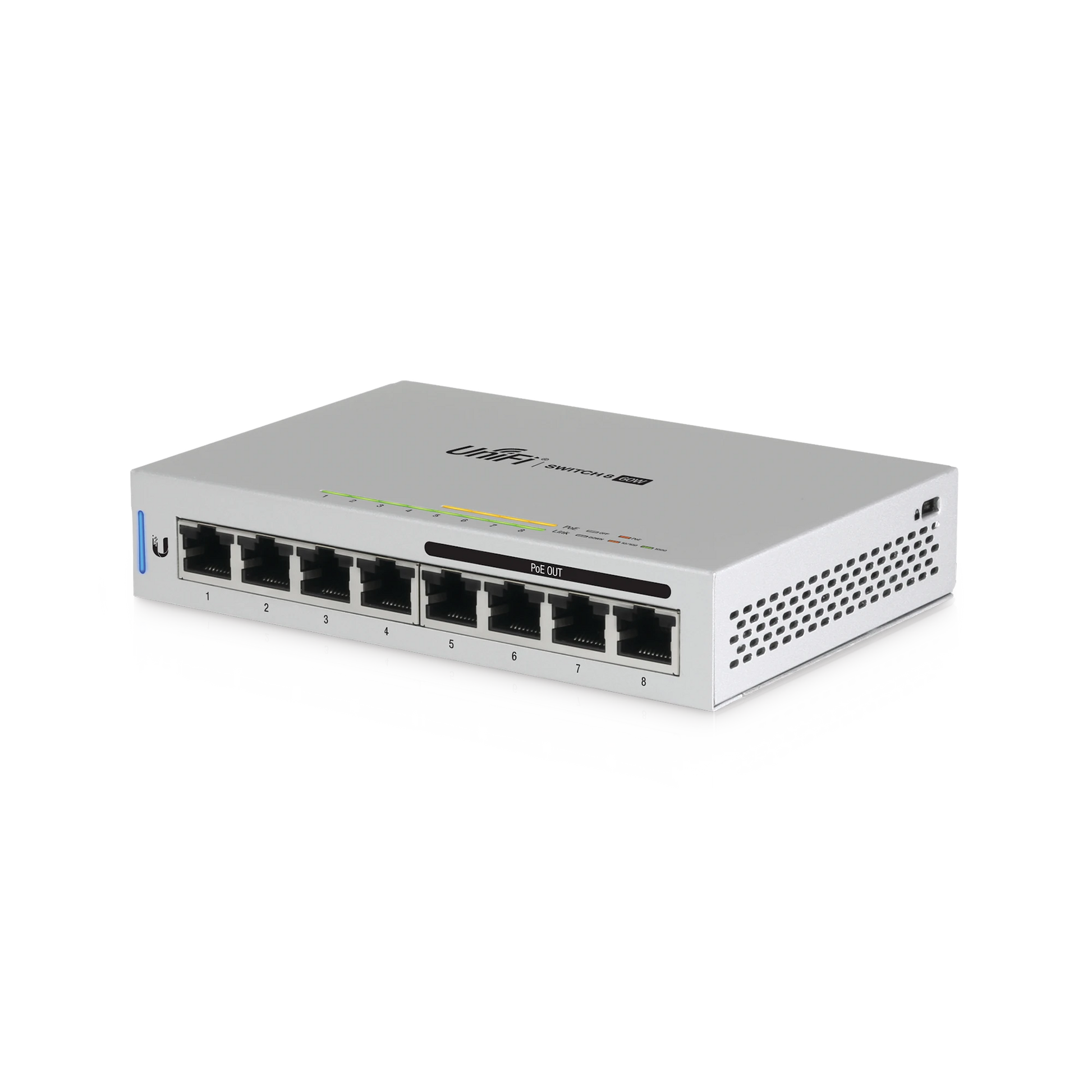 SWITCH UNIFI ADMINISTRABLE CAPA 2 DE 8 PUERTOS GIGABIT (4 PUERTOS GIGABIT POE 802.3AF Y 4 PUERTOS GIGABIT ETHERNET) 60W-Switches-UBIQUITI-Bsai Seguridad & Controles