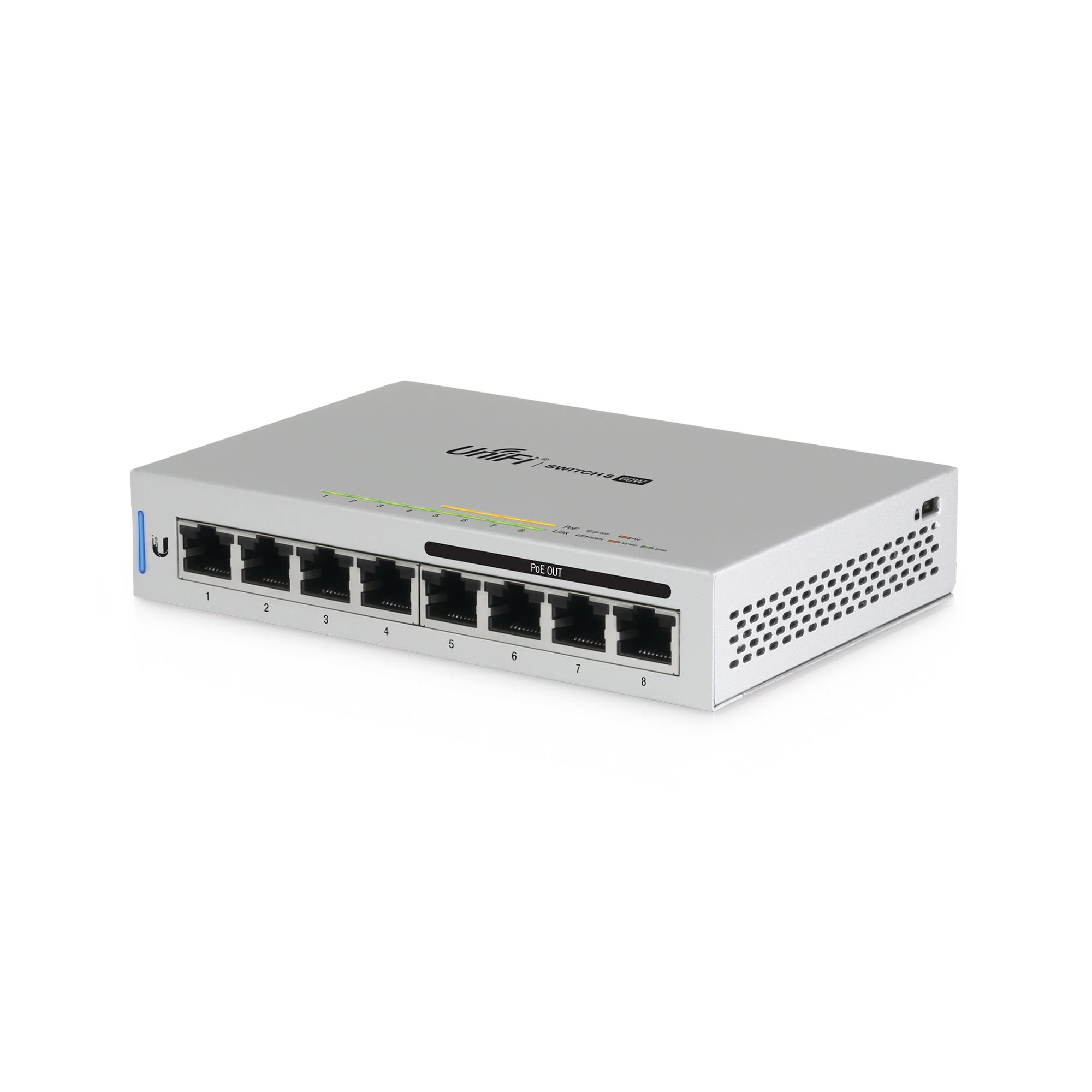 SWITCH UNIFI ADMINISTRABLE CAPA 2 DE 8 PUERTOS GIGABIT (4 PUERTOS GIGABIT POE 802.3AF Y 4 PUERTOS GIGABIT ETHERNET) 60W-Switches-UBIQUITI-Bsai Seguridad & Controles