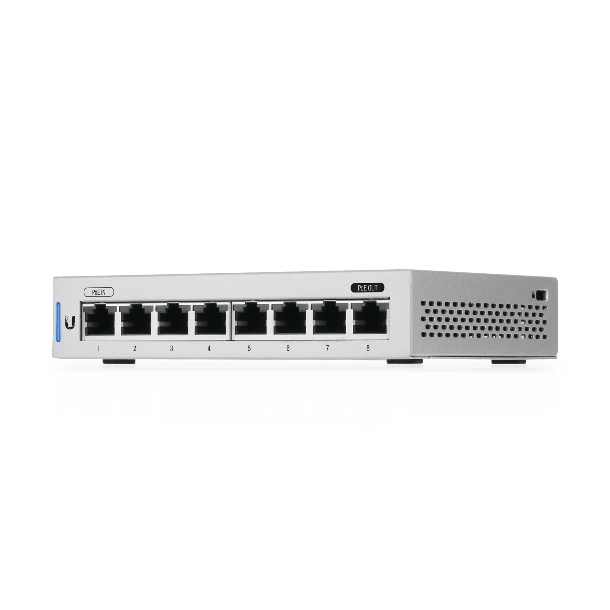 SWITCH UNIFI ADMINISTRABLE CAPA 2 DE 8 PUERTOS GIGABIT (7 ETHERNET Y 1 POE PASIVO 48V)-Switches-UBIQUITI-Bsai Seguridad & Controles