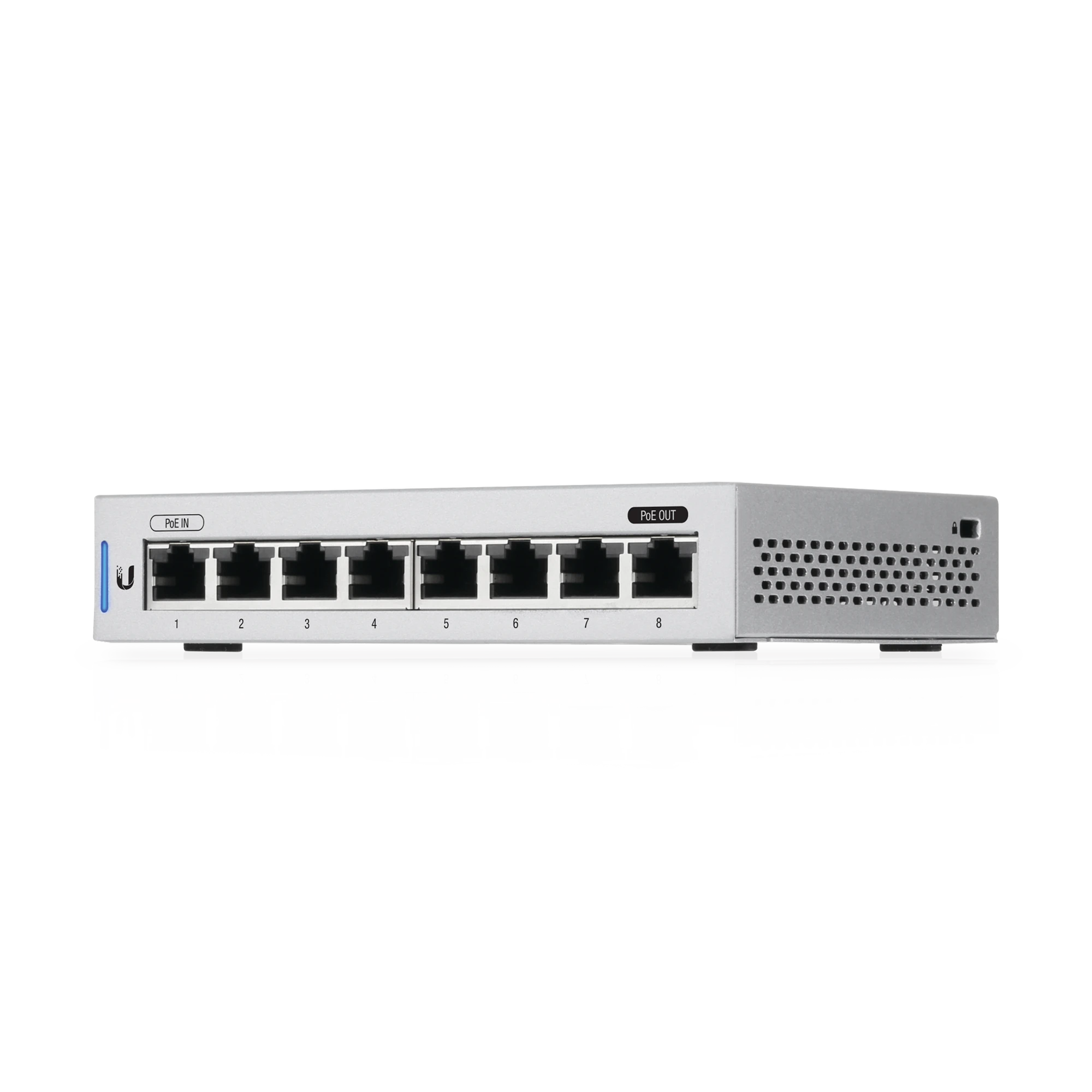 SWITCH UNIFI ADMINISTRABLE CAPA 2 DE 8 PUERTOS GIGABIT (7 ETHERNET Y 1 POE PASIVO 48V)-Switches-UBIQUITI-Bsai Seguridad & Controles