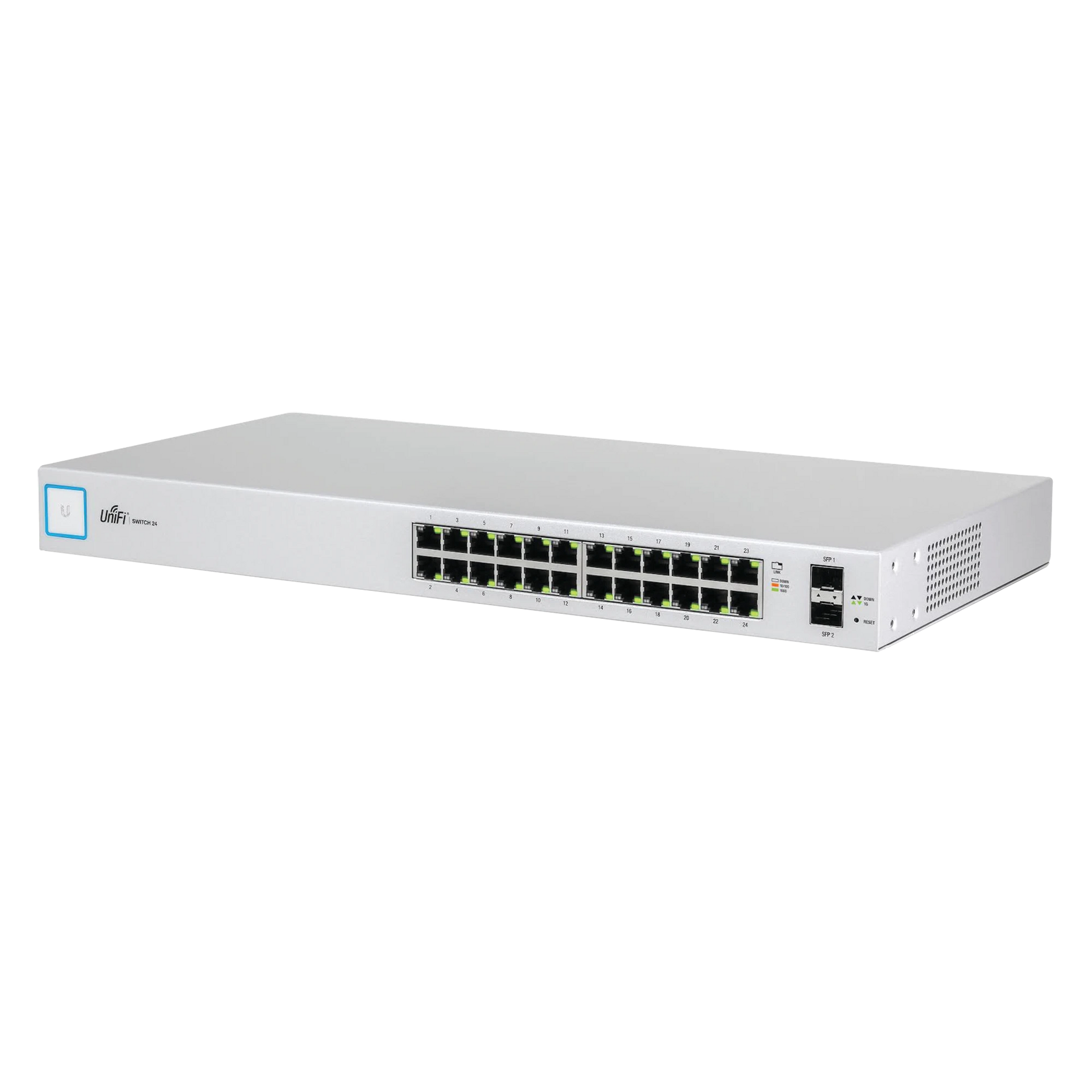 SWITCH UNIFI CAPA 2 ADMINISTRABLE DE 26 PUERTOS GIGABIT (24 ETH. Y 2 SFP) THROUGHPUT 38.69 MPPS-Switches-UBIQUITI-Bsai Seguridad & Controles