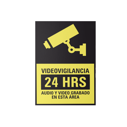 LETRERO DE VIDEOVIGILANCIA EN POLIESTIRENO / PAQUETE CON 10-Accesorios Videovigilancia-GENERICO-SYSLETVID/10-Bsai Seguridad & Controles