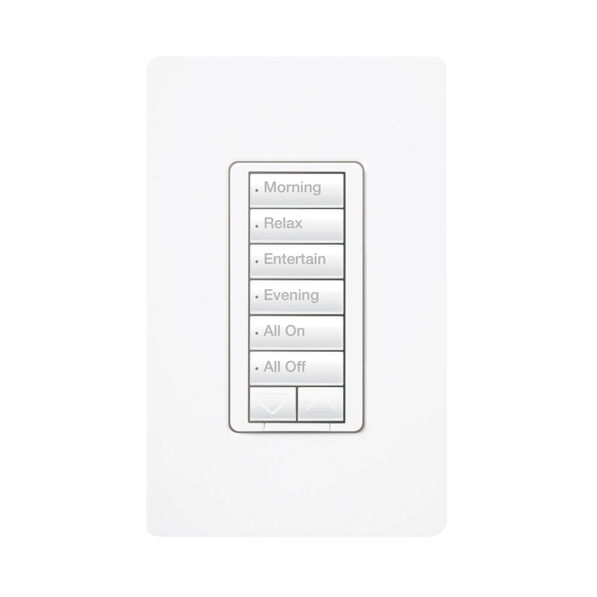 TECLADO HIBRIDO SEETOUCH, 6 BOTONES, 2 BOTONES SUBIR/BAJAR, INTENSIDAD 120V/450W, COLOR BLANCO.-Automatizacion - Casa Inteligente-LUTRON ELECTRONICS-Bsai Seguridad & Controles