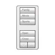 TECLADO SEETOUCH 5 BOTONES, 2 BOTONES SUBIR/BAJAR, PROGRAME ESCENAS DIFERENTES EN CADA BOTÓN.-Automatizacion - Casa Inteligente-LUTRON ELECTRONICS-Bsai Seguridad & Controles