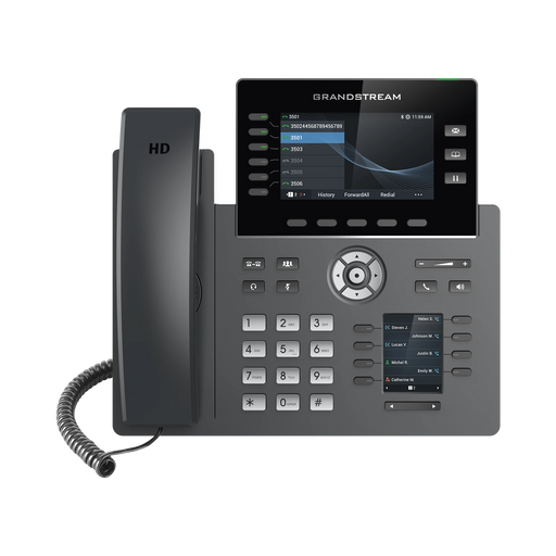 TELÉFONO IP DE ALTA CALIDAD, CON 6 LÍNEAS Y 6 CUENTAS SIP CON PUERTOS GIGABIT-VoIP y Telefonía IP-GRANDSTREAM-Bsai Seguridad & Controles