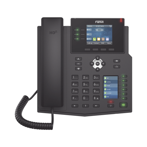 TELÉFONO IP EMPRESARIAL CON ESTÁNDARES EUROPEOS, 12 LINEAS SIP CON PANTALLA A COLOR, 6 TECLAS DSS/BLF, PUERTOS GIGABIT, IPV6, OPUS Y CONFERENCIA DE 3 VÍAS, POE-VoIP y Telefonía IP-FANVIL-Bsai Seguridad & Controles