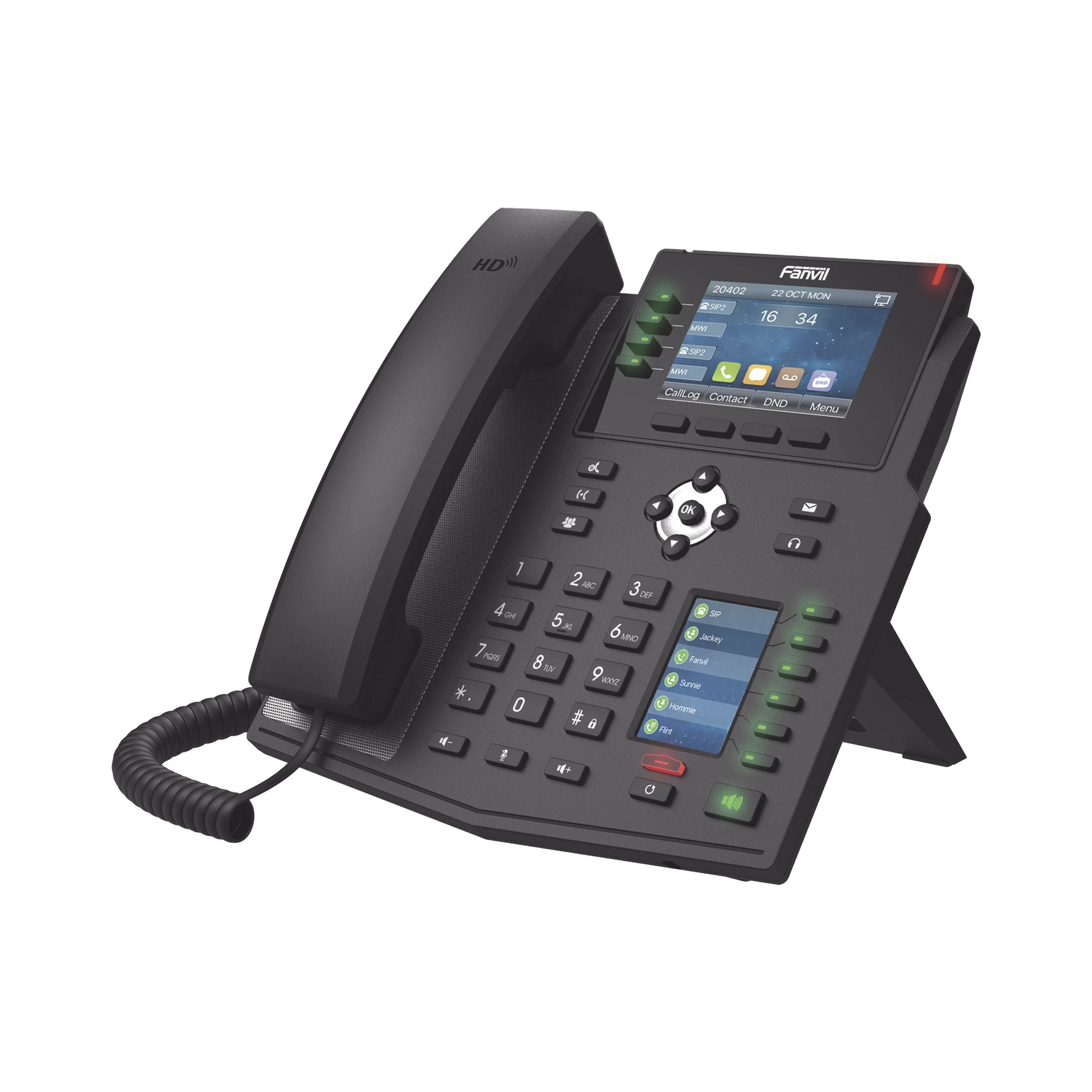 TELÉFONO IP EMPRESARIAL NIVEL CARRIER, 16 LINEAS SIP CON PANTALLA LCD DE 3.5 PULGADAS A COLOR, 6 TECLAS DSS/BLF, PUERTOS GIGABIT, IPV6, OPUS Y CONFERENCIA DE 3 VÍAS, POE-VoIP y Telefonía IP-FANVIL-Bsai Seguridad & Controles