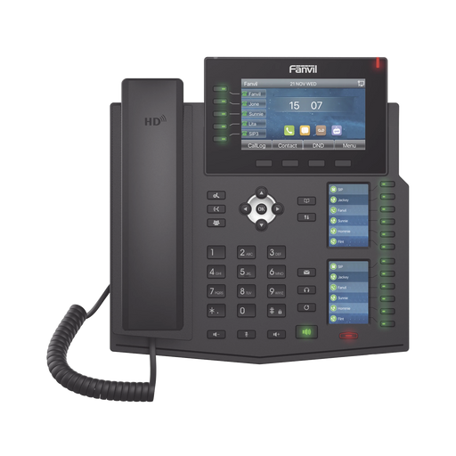 TELÉFONO IP EMPRESARIAL NIVEL CARRIER, 20 LINEAS SIP CON PANTALLA LCD DE 4.3 PULGADAS A COLOR, 12 TECLAS DSS/BLF, PUERTOS GIGABIT, IPV6, OPUS Y CONFERENCIA DE 3 VÍAS, POE-VoIP y Telefonía IP-FANVIL-Bsai Seguridad & Controles
