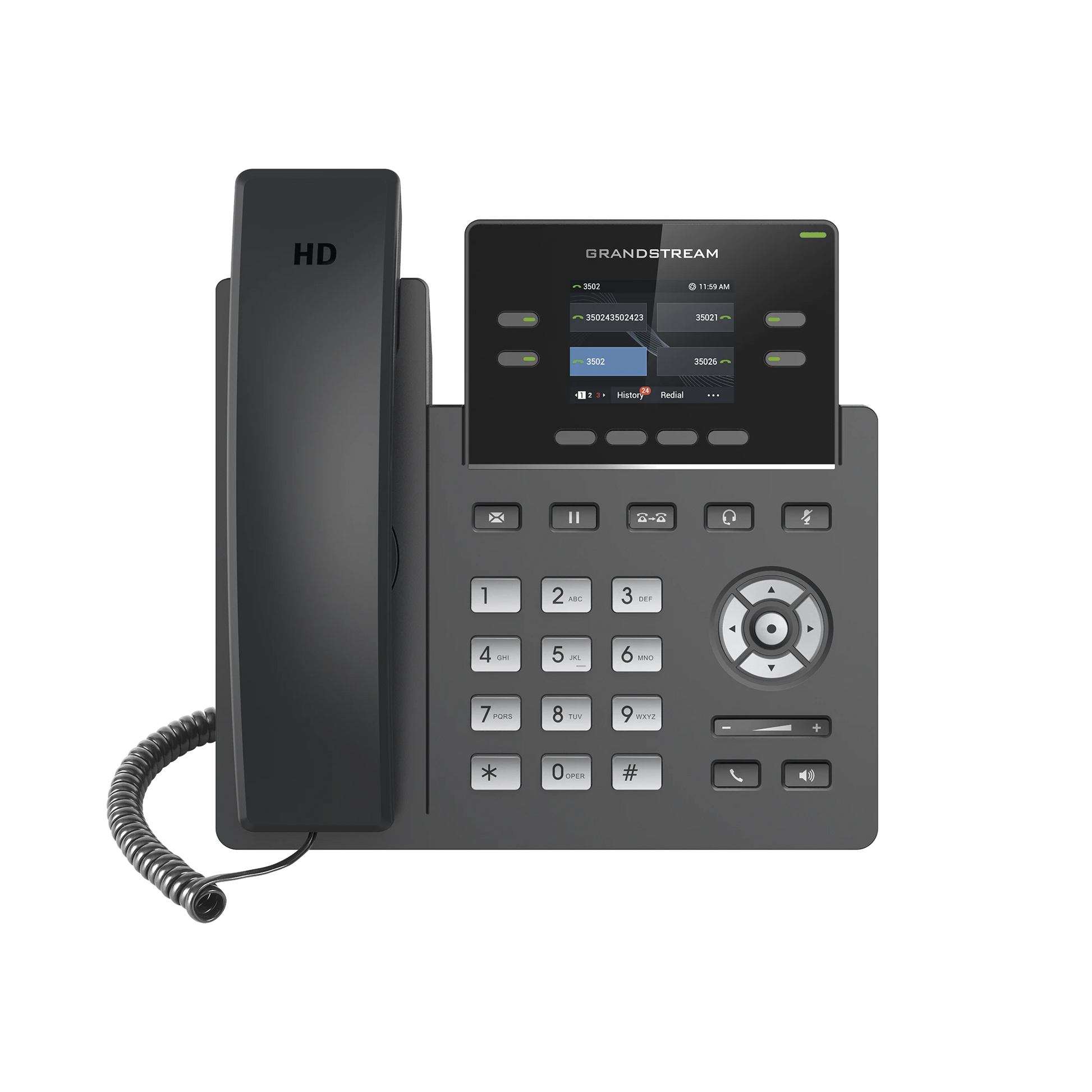 TELÉFONO IP WIFI DE 2 LÍNEAS PARA ALTA DEMANDA DE GRADO OPERADOR-VoIP y Telefonía IP-GRANDSTREAM-Bsai Seguridad & Controles