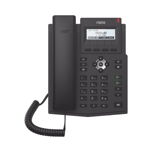 TELÉFONO IP EMPRESARIAL PARA 2 LINEAS SIP CON PANTALLA LCD 128 X 48 PX, OPUS, CONFERENCIA DE 3 VÍAS, POE-VoIP y Telefonía IP-FANVIL-Bsai Seguridad & Controles