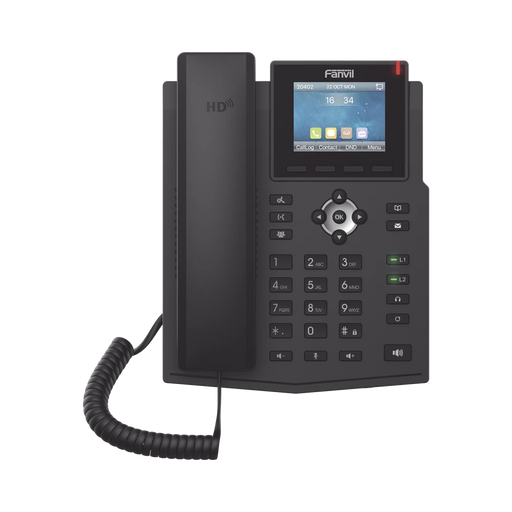TELÉFONO IP EMPRESARIAL PARA 4 LÍNEAS SIP CON PANTALLA LCD DE 2.8 PULGADAS A COLOR, PUERTOS GIGABIT, IPV6, OPUS Y CONFERENCIA DE 3 VÍAS, POE-VoIP y Telefonía IP-FANVIL-Bsai Seguridad & Controles