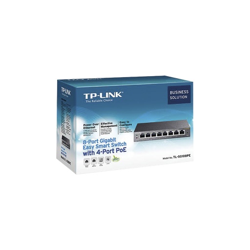 EASY SMART SWITCH POE JETSTREAM , 8 PUERTOS 10/100/1000 MBPS 55 W-Switches PoE-TP-LINK-TL-SG108PE-Bsai Seguridad & Controles