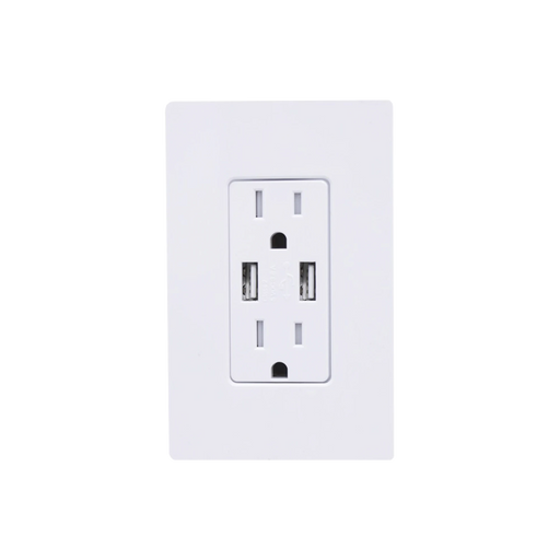 TOMACORRIENTE 15 AMP CONECTOR USB-Automatizacion - Casa Inteligente-LUTRON ELECTRONICS-Bsai Seguridad & Controles