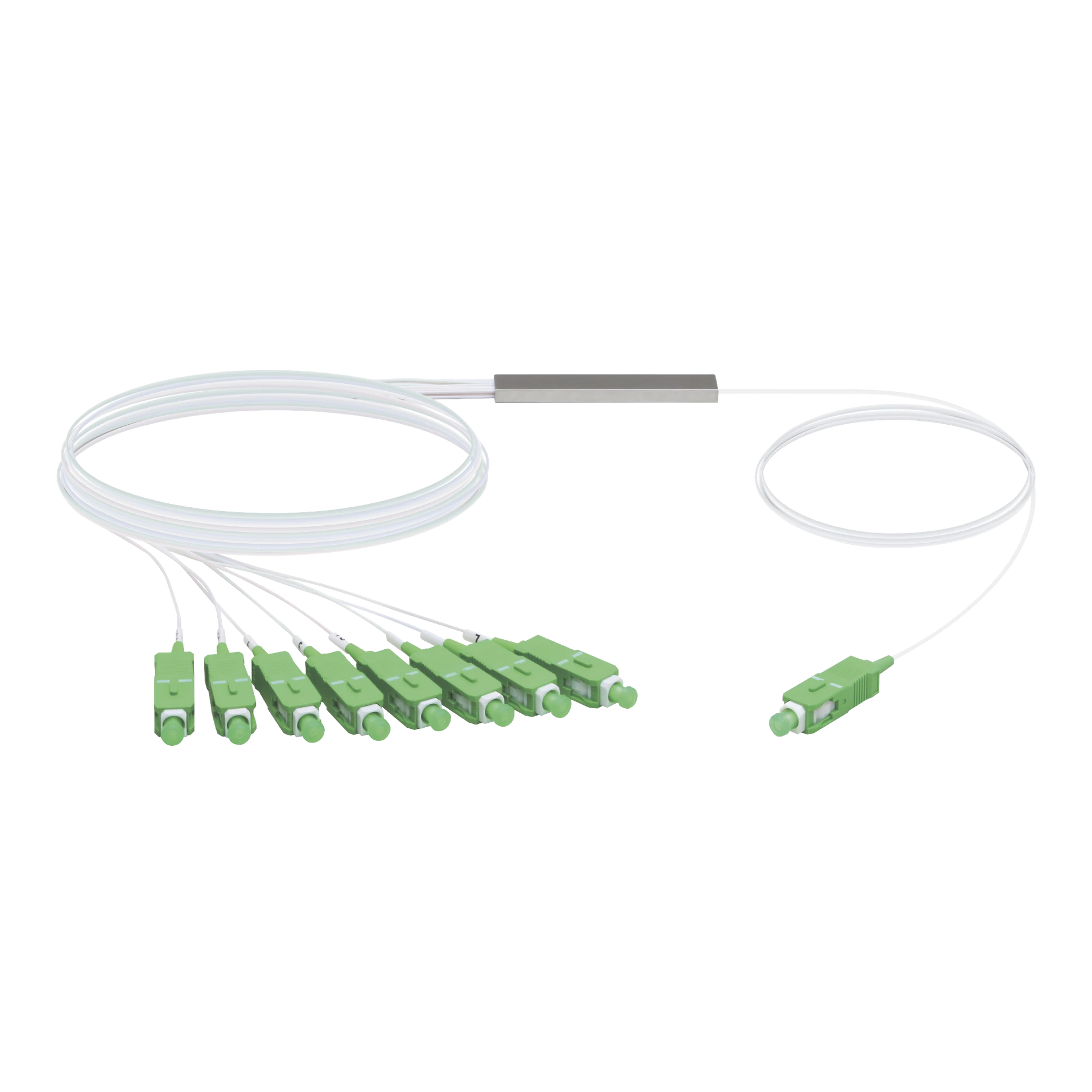 UFIBER SPLITTER (DIVISOR ÓPTICO) PLC 1 X 8, CON CONECTORES SC/APC-Redes FTTH/PON-UBIQUITI-Bsai Seguridad & Controles