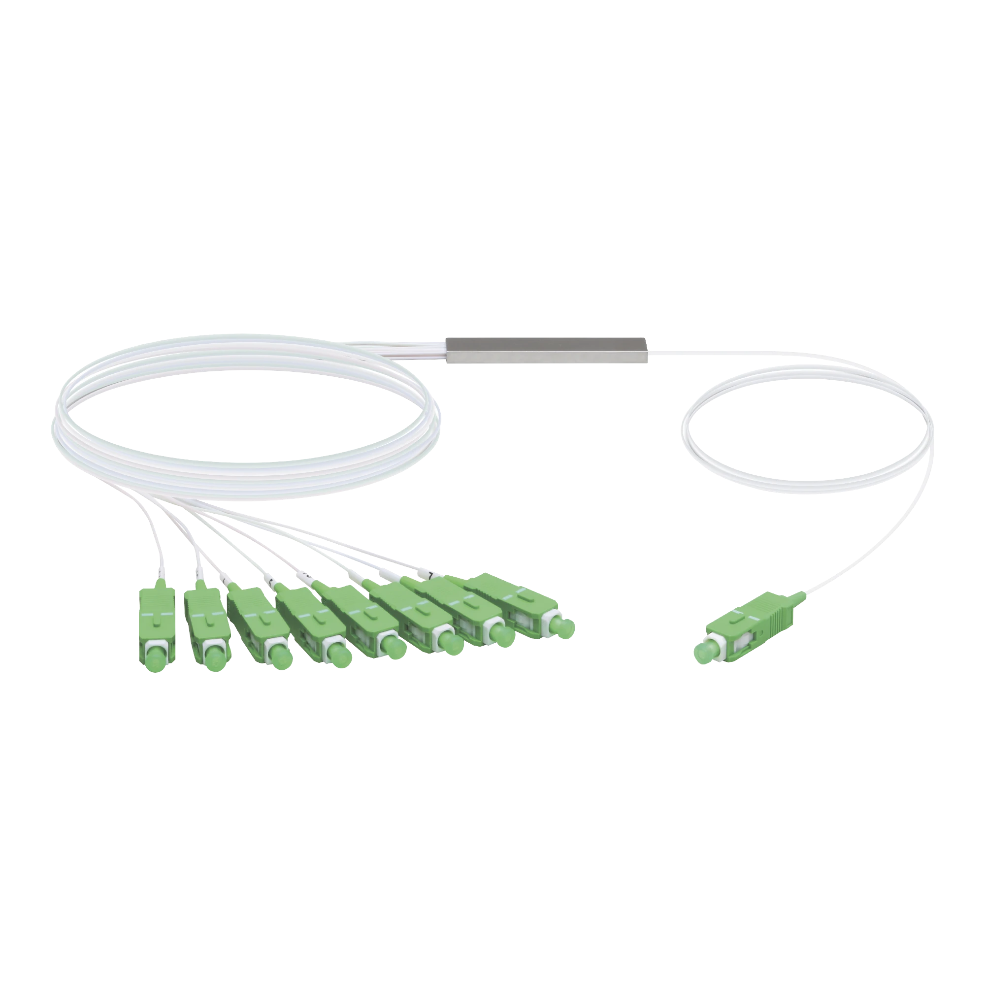 UFIBER SPLITTER (DIVISOR ÓPTICO) PLC 1 X 8, CON CONECTORES SC/APC-Redes FTTH/PON-UBIQUITI-Bsai Seguridad & Controles