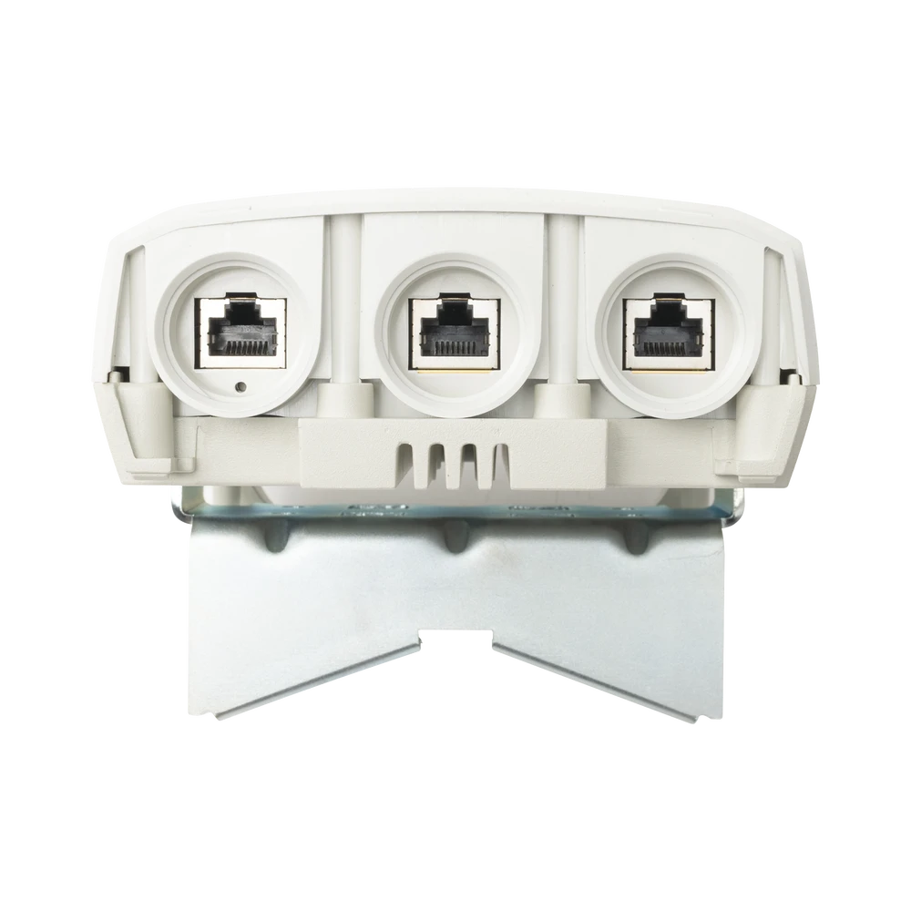 UNIDAD TERMINAL MULTIHAUL? TU, 90°, 100 MBPS ACTUALIZABLES A 1000MBPS, 3 PUERTOS RJ-45 (SALIDA POE HABILIDATA EN 2 PUERTOS), MONTAJE E INYECTOR POE INCLUIDOS, IP65, COLOR BLANCO-Enlaces PtP y PtMP-SIKLU-Bsai Seguridad & Controles