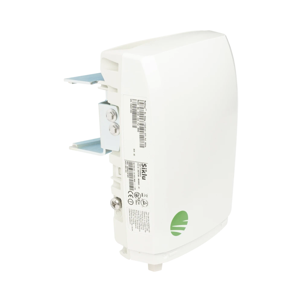 UNIDAD TERMINAL MULTIHAUL? TU, 90°, 100 MBPS ACTUALIZABLES A 1000MBPS, 3 PUERTOS RJ-45 (SALIDA POE HABILIDATA EN 2 PUERTOS), MONTAJE E INYECTOR POE INCLUIDOS, IP65, COLOR BLANCO-Enlaces PtP y PtMP-SIKLU-Bsai Seguridad & Controles