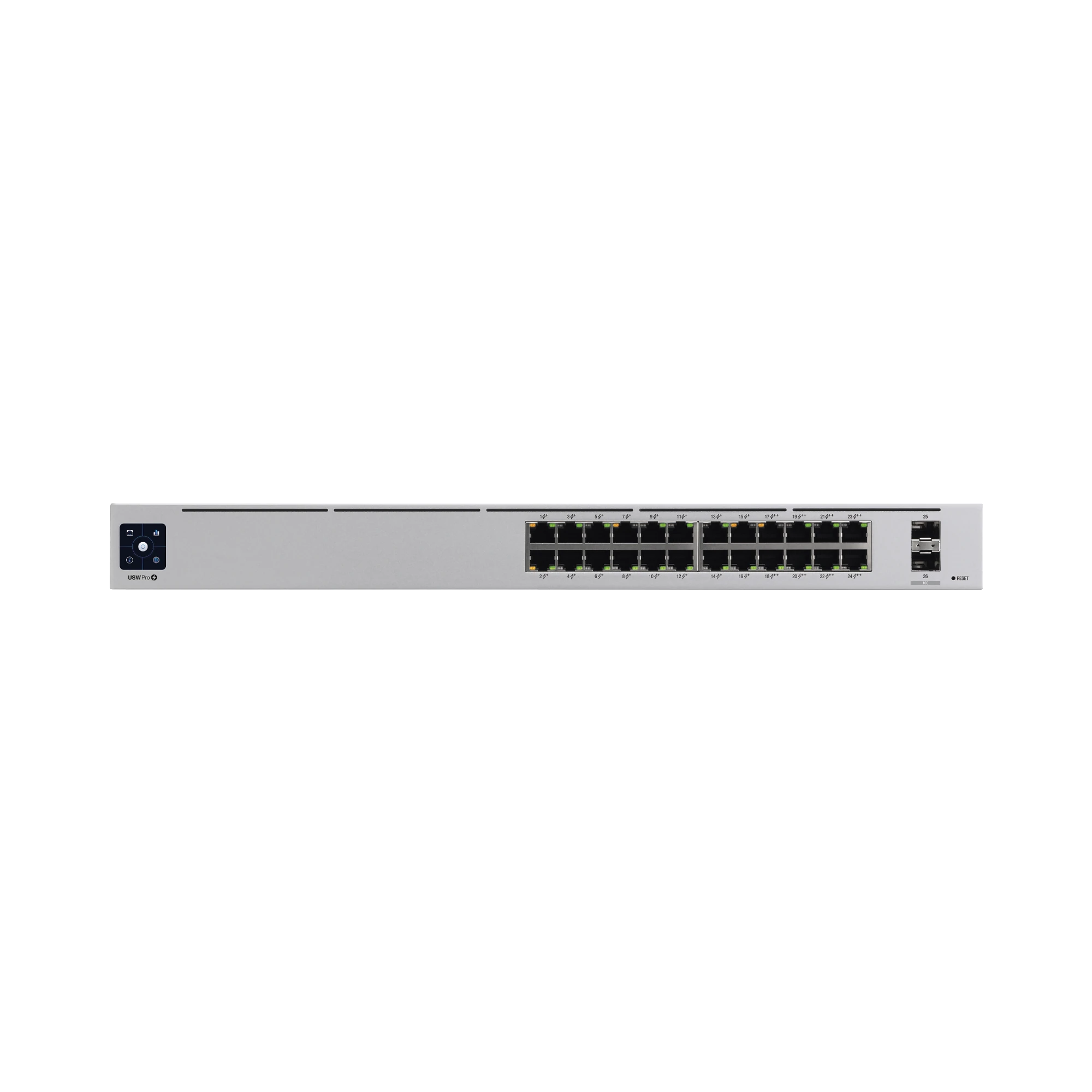 UNIFI SWITCH USW-PRO-24-POE GEN2, CAPA 3 DE 24 PUERTOS POE 802.3AT/BT + 2 PUERTOS 1/10G SFP+, 400W, PANTALLA INFORMATIVA-Switches-UBIQUITI-Bsai Seguridad & Controles