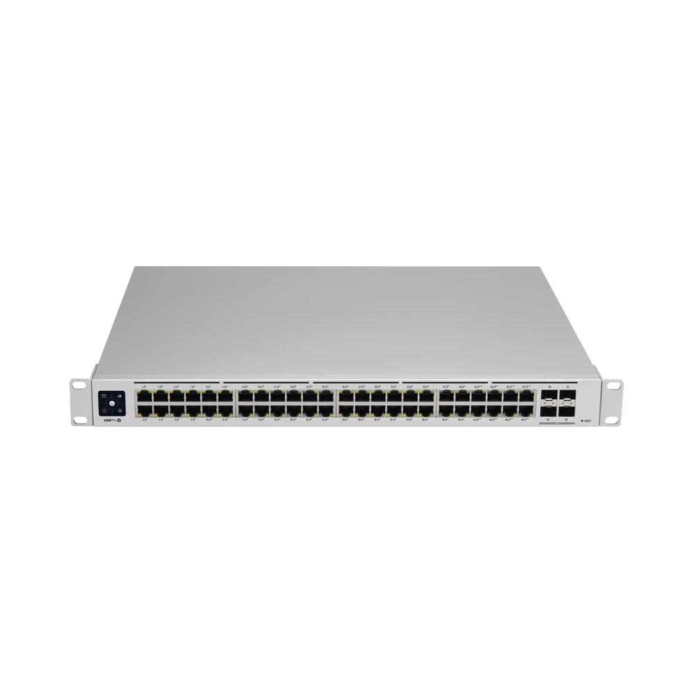UNIFI SWITCH USW-PRO-48-POE GEN2, CAPA 3 DE 48 PUERTOS POE 802.3AT/BT + 4 PUERTOS 1/10G SFP+, 600W, PANTALLA INFORMATIVA-Switches-UBIQUITI-Bsai Seguridad & Controles