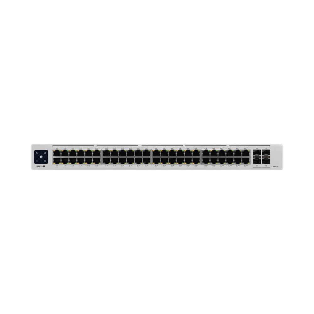 UNIFI SWITCH USW-PRO-48-POE GEN2, CAPA 3 DE 48 PUERTOS POE 802.3AT/BT + 4 PUERTOS 1/10G SFP+, 600W, PANTALLA INFORMATIVA-Switches-UBIQUITI-Bsai Seguridad & Controles