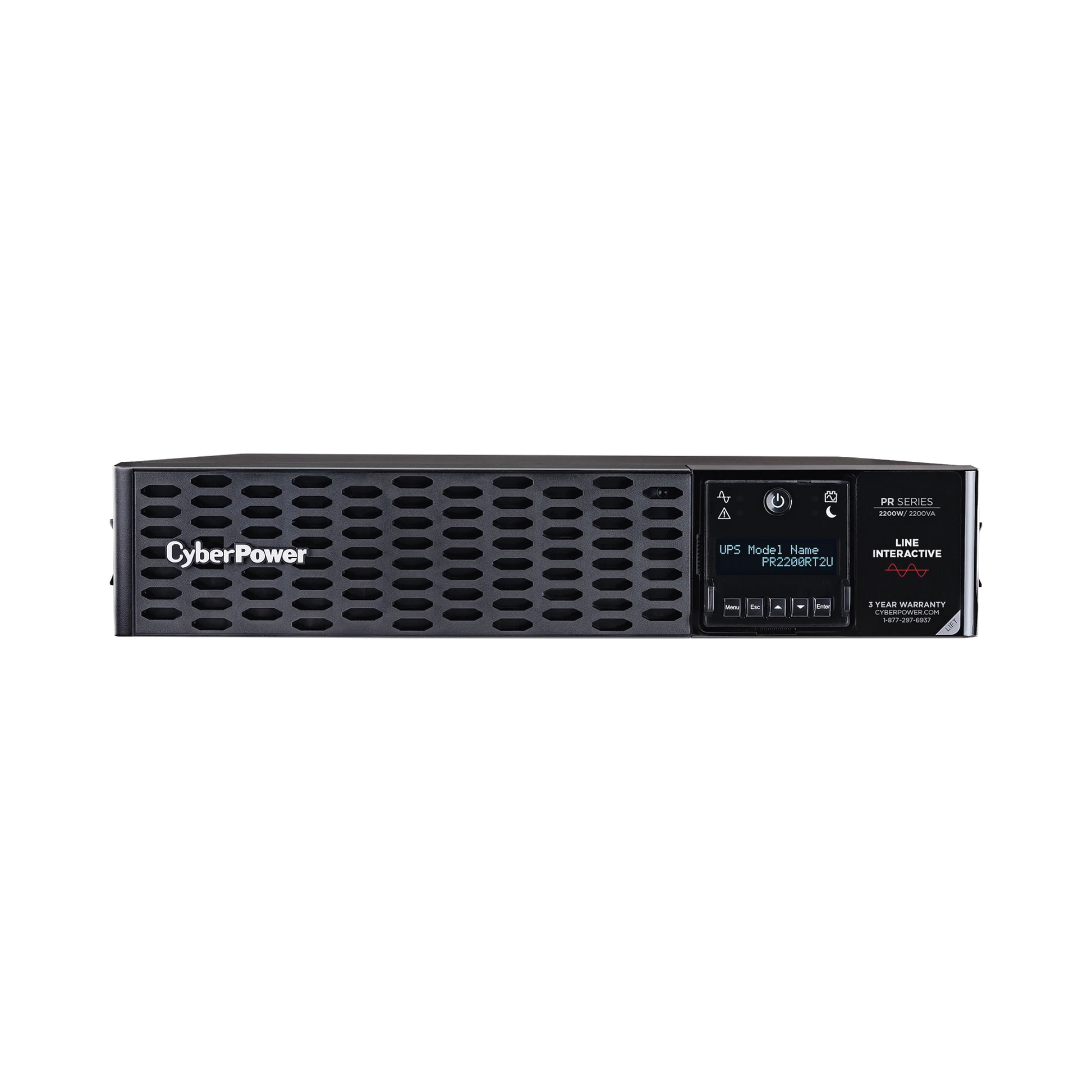 UPS DE 2200 VA/2200 W, TOPOLOGÍA LÍNEA INTERACTIVA, ENTRADA 120 VCA NEMA L5-30P, ONDA SENOIDAL PURA, TORRE O RACK 2 UR, CON 8 TOMAS NEMA 5-20R-Ups/No Break-CYBERPOWER-Bsai Seguridad & Controles